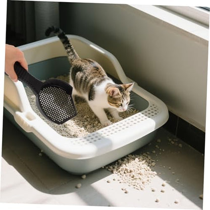 Toyvian 2pcs Cat Litter Scoop Set Sturdy Plastic Poop Shovel for Cats Reptiles Ergonomic Handle for Easy Waste Removal Durable Litter Scooper for Efficient Cleanup