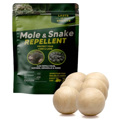 Mole & Snake Repellent, Vole Repellent, Gopher and Mole Repellant Snae Deterrent-6P - size: 1 Ounce (Pack of 6)