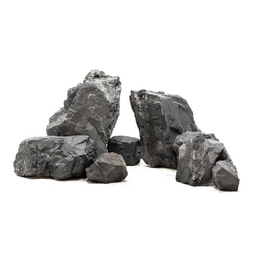 Unocho Aquarium Stone Fish Tank Rocks 5lb Natural Rocks for Aquariums Aquascaping Landscaping Model Tank Decoration Vivariums Paludarium Fairy Garden(3"-6"-4pcs) - size: 5LB(4pcs)3-6in.