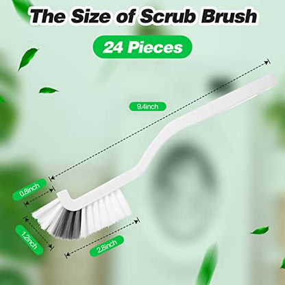 24 Pcs Kitchen Scrub Brush Bulk Sink Bathroom Edge Corner Cleaning Brush Right Angle Mini for Grout Household Dishwasher Tile Lines Window Track Deep Cleaning with Stiff Bristles