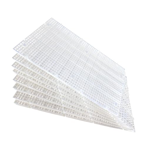 12 Pcs Aquarium Fish Tank Divider, Plastic Egg Crate Grid Divider Tray,Egg Crate for Mixed Breeding Light Diffuser(Transparent 30 * 15cm/11.81 * 5.9"-4.5mm Hole - color: Transparent, size: 30*15cm/11.81*5.9" -4.5mm Hole