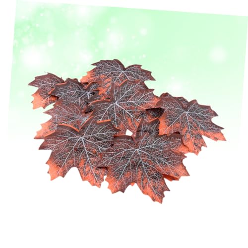 Happyyami 12pcs Maple Leaf Litter Reptile Habitat Decor Reusable Pet Cage Decoration for Snakes Lizards Frogs Terrarium Accessories