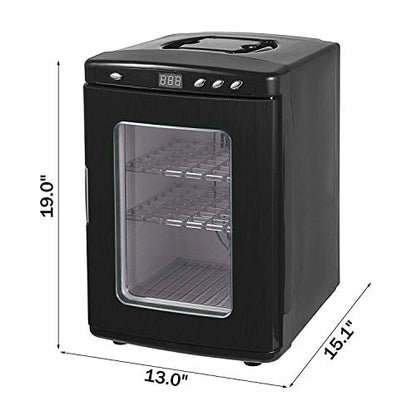 Black Reptile Egg Incubator 25L Capacity Mini Digital Incubator ReptiPro 6000 Portable Reptile Incubator Cabinet Style with Heating and Cooling 5-60°C 12V/110V Work for Small Reptiles