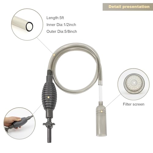 Essential Fish Tank Cleaning Tools, Achieve a spotless aquarium with the 8.5' fish tank cleaner, aquarium vacuum, Gravel Vacuum and Siphon Pump - size: 1 Count (Pack of 4)