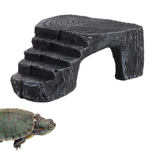 Turtle Basking Platform Triangle Climbing Platform, Reptile Habitat Rock Decor Tortoise Hideout Aquarium Habitat Decor Rock, for Frogs Lizards Geckos