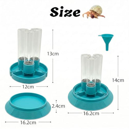 4-in-1 Hermit Crab Feeding Station - Integrated Nutrition and Hydration Center，3D-Printed Tank Accessories Made from Safe Materials, Suitable for Hermit Crabs and Small Reptiles. - color: Cyan