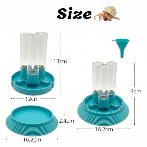 4-in-1 Hermit Crab Feeding Station - Integrated Nutrition and Hydration Center，3D-Printed Tank Accessories Made from Safe Materials, Suitable for Hermit Crabs and Small Reptiles. - color: Cyan