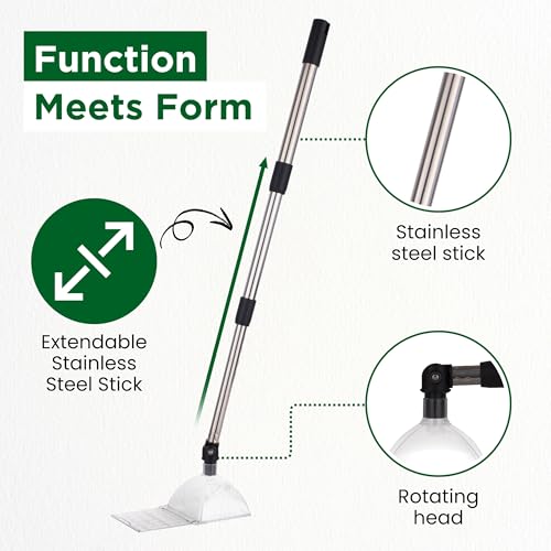 Bug Catcher Container & Extendable Stainless Steel Stick | See-Through Insect Trap for Spiders, Ants, Lizards | Humane Bug Catcher for Home | Educational Tool for Kids & Adults