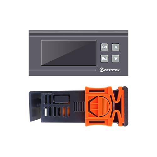 KETOTEK KT8230 Digital Temperature Controller Thermostat Regulator | 120VAC 30A, Fahrenheit -22~572℉, Heating Cooling, For Incubator Brooder Refrigerator Fermenter Greenhouse Reptile