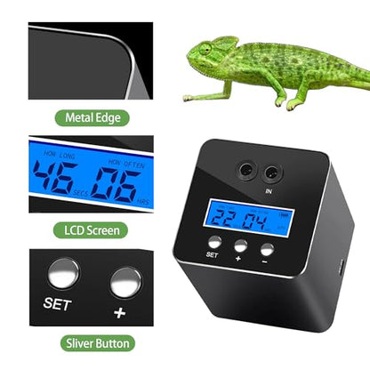 Reptile Humidifier & Mister for Tank with Auto Timer – 360° Adjustable Spray System, Fogger for Amphibians, Frogs, Snakes, Terrarium Plants