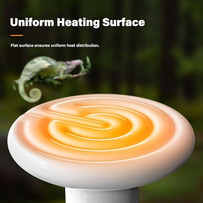Reptile Heat Lamp 100W Ceramic Heat Emitter, No Light Emitting Heat Bulbs for Amphibian Pet Brooder Coop Incubating Chicken, Lizard Bearded Dragon Turtle Snake Terrarium - color: 1 Pcs (White), size: 100 Watts