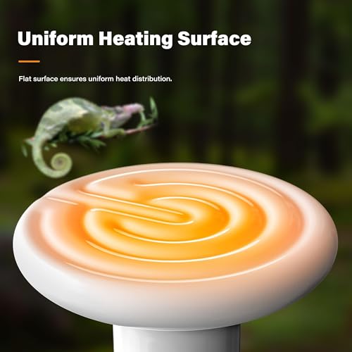 Reptile Heat Lamp 100W Ceramic Heat Emitter, No Light Emitting Heat Bulbs for Amphibian Pet Brooder Coop Incubating Chicken, Lizard Bearded Dragon Turtle Snake Terrarium - color: 1 Pcs (White), size: 100 Watts