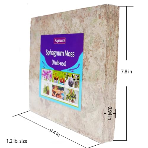 Sphagnum Moss 1.2 lb for DIY Moss Pole, Great Potting Mix for Indoor Plants, Help with Maintain Humidity - size: 1.2 lb