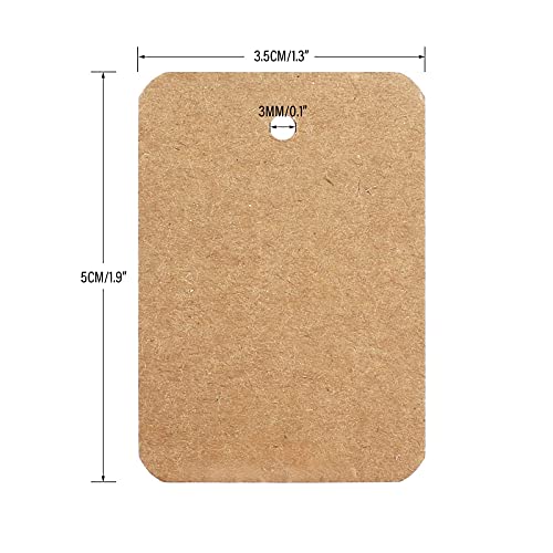 jijAcraft 1000Pcs Price Tags, Brown Clothing Tags for Retail, Small Kraft Paper Labels for Labeling Price, Size, Number, Writable Blank Tag for Business Supplies Selling Jewlry, Clothes (1.9" X 1.4") - color: Brown-blank