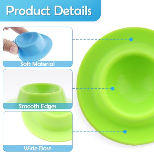4 Pack Gecko Calcium Dish Small Reptile Food and Water Bowl Silicone Shallow Feeder for Reptile Lizard Gecko Frog Snake Turtle