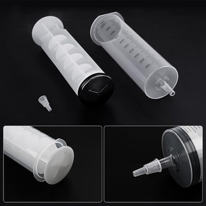 1000ml/cc Syringes with Tube 40 Inch Handy Plastic Tubing and Adapter Tip | for Liquid, Refilling Measuring, Dispensing Watering, Plant Irrigation, Feeding Pets, Oil or Glue Applicator - size: 1000ML/CC
