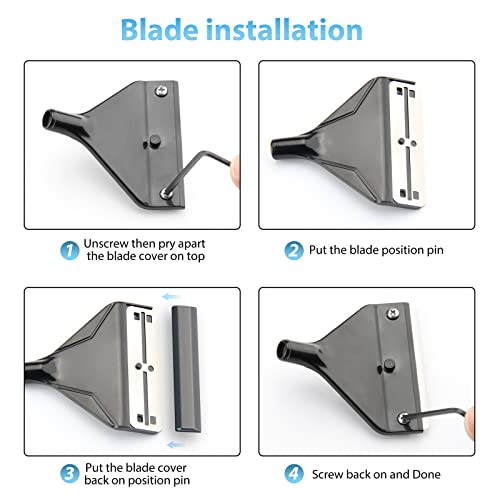 Pronetcus Algae Scraper for Glass Aquariums, Fish Tank Cleaner, Aquarium Algae Scrapers with 10 Stainless Steel Blades. - size: 16.15 Inch