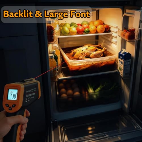 Blackstone Infrared Thermometer Gun for Cooking, Pizza Oven Thermometer | IR Temperature Gun for Griddle Cast Iron, -58℉~1022℉ Non Contact Heat Gun for Surface with Hard Carrying Bag (NOT for Human)