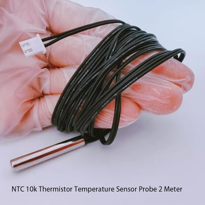 4Pcs 10K NTC Thermistor Probe 2 Meter, 10K Thermistor Temperature Sensor Probe, Stainless Steel 3950 NTC 10K Temp Sensor Probe use for Water Dispenser/Refrigerators/Freezers,etc. - style: 4pcs NTC 10K 3950 Thermistor 2 Meter