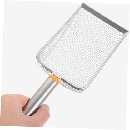 Stainless Steel Cat Litter Scoop Non Stick Sifting Tool for Easy Cleaning Fine Mesh Design for Litter Box Reptile Waste Practical Pet Accessory for Cat Owners