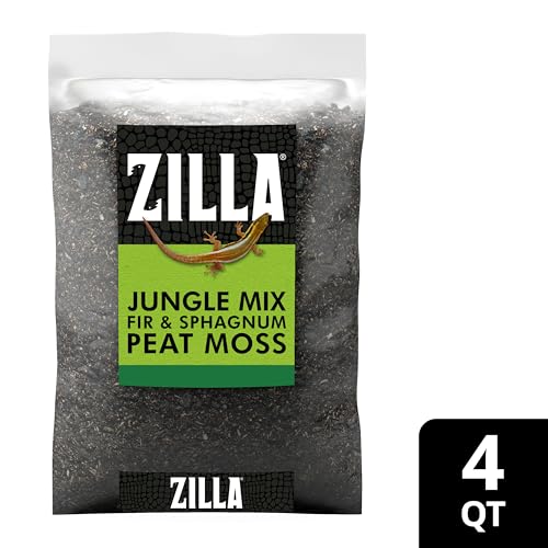Zilla Reptile Terrarium Bedding Substrate Jungle Mix, 4 Quart