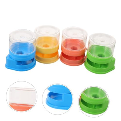 Homoyoyo 4pcs Small Reptile Water Fountain and Water Dish Bowl for Lizards Turtles Snakes Gecko Terrarium Tank Accessories