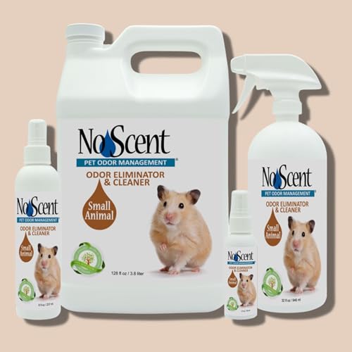 No Scent Small Animal Guinea Pig Cage Cleaner | Hamster & Rabbit Habitat Pet Odor Spray (2 Fl Oz / 59 mL) - size: 2 Fl Oz (Pack of 1)