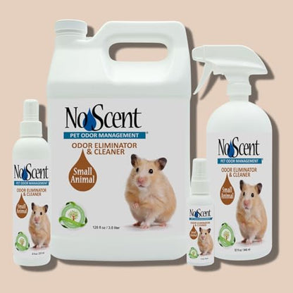No Scent Small Animal Guinea Pig Cage Cleaner | Hamster & Rabbit Habitat Pet Odor Spray (2 Fl Oz / 59 mL) - size: 2 Fl Oz (Pack of 1)