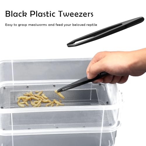 1 Pack Mealworms Breeding Kit Mealworms Keeper Live Food Storage Box to Breed Mealworms Crickets Dubia Cockroaches Super Worms (Top Ventilation Style)