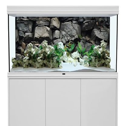 AWERT 48x24 inches Stone Aquarium Background Grey Rock Fish Tank Background Rocky Terrarium Background - size: 48x24in/120x60cm
