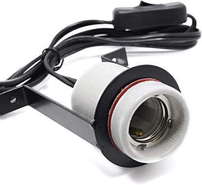 Reptile Ceramic Heat Lamp Holder Pet Heater Bracket for Heat Lamp Bulb 300W(Bulb Not Included)