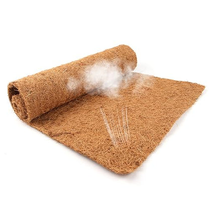 Coco Fiber Liner Roll, Coconut Liners Coco Mat for Planter Window Box Flower Basket, Coco Coir Sheet Coco Mats for Animal Pet Pad, Reptile Carpet, Garden Decoration (40 * 80cm) - size: 40*80cm