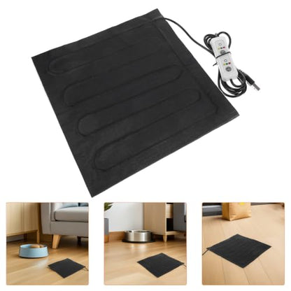 Cabilock USB Heated Mat for Small Reptiles and Pets with Adjustable Heating and Waterproof Cloth Portable Thermal Heating Pad for Home and Travel Use, Black