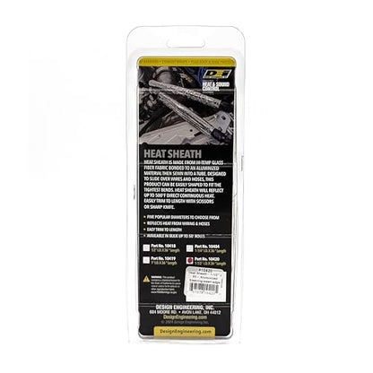 Design Engineering Heat Sheath Aluminized Sleeving – 1-1/2" I.D. x 3 ft | High-Temperature Heat & Abrasion Protection for Hoses, Lines & Wires | Reflects Up to 2000°F | Made in USA - size: 1-1/2" I.D.