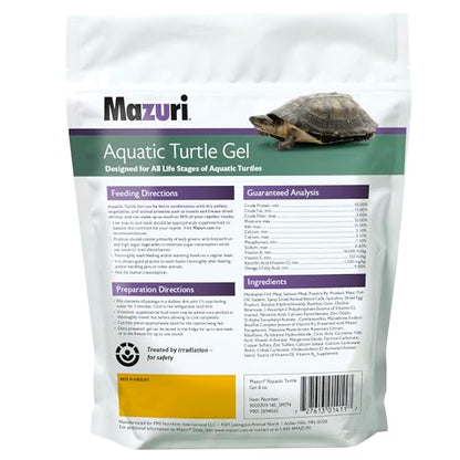 Mazuri | Aquatic Turtle Food | Easy-to-Serve Gel | Freshwater Formula- 8 Ounce (8 oz) Bag - size: 8 Ounce (Pack of 1)
