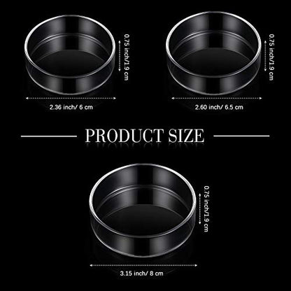Patelai 3 Pcs Shrimp Feeding Dish, Clear Glass Aquarium Feeder Bowl for Shrimp Tank, Fish Tank Food Tray with 60mm 65mm 80mm Sizes, Freshwater Aquarium Accessories