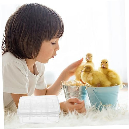 2pcs Reptile Egg Incubator Tray Compartments for Hatching Tortoise and Lizard Eggs Lightweight and Portable Breeding Box Hatchery