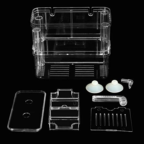 Aquarium Fish Breeder Box Plastic Fish Isolation Breeding Box Hatching Incubator for Baby Shrimp Clownfish Guppy - size: Large