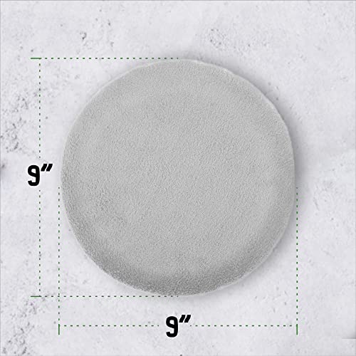Evergreen Pet Supplies Microwavable Heating Disc for Pets - 2 Pack, X-Large, Round, Gray - Heat Discs with Washable Cover, Up to 8 Hours Warmth & No Electric Cord