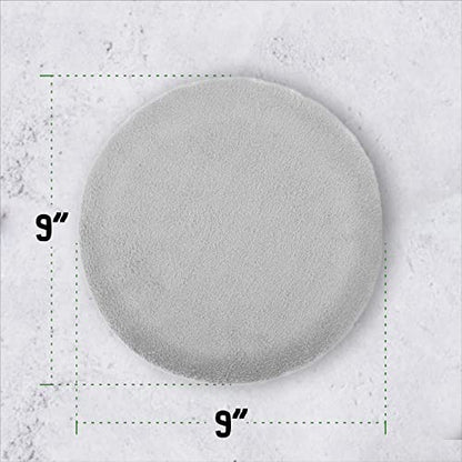 Evergreen Pet Supplies Microwavable Heating Disc for Pets - 2 Pack, X-Large, Round, Gray - Heat Discs with Washable Cover, Up to 8 Hours Warmth & No Electric Cord