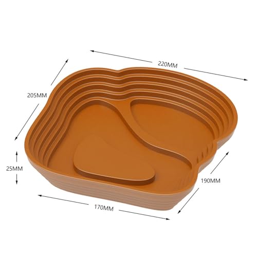 Reptile Bathing Pool Reptile Feeding Water Bowl Turtle Water Bowl Reptile Feeding Dish for Bearded Dragons Pet Supplies Bath, Large, Brown - color: Large, size: Brown