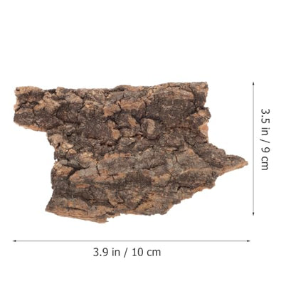 Zerodeko Reptile Cork Bark Decor 10Pc Tree Bark for Reptile Lizard Climbing Turtle Basking Platform Terrarium Decorations 3.93 X 3.54 X 0.19 in for Lizards Spiders Hamster