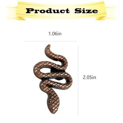 Snake Coat Hooks, Animal Wall Hooks, for Hanging Jackets, Bags, Wardrobes, Towels, Scarves, Kitchen Walls 4 Pieces (Red Bronze) - color: Red Bronze