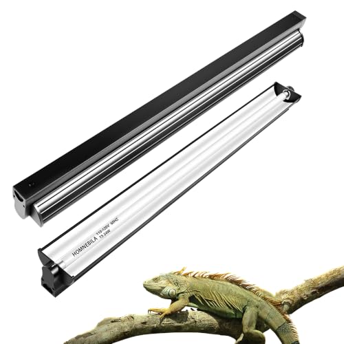 T5 10.0 UVB Reptile Light Fixture, 24W 22" for Bearded Dragon | Combo kit with stand & hood. 24W 22" T5 10.0 UVB/UVA. For bearded dragons, tortoises, lizards & amphibians. - color: Black-fixture, size: T5-22"