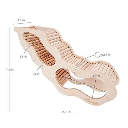 Niteangel Hamster House w/Climbing Ladder for Hamsters Gerbils Mice or Similar-Sized Pets (Secret Peep Tunnel Hamster Hut)