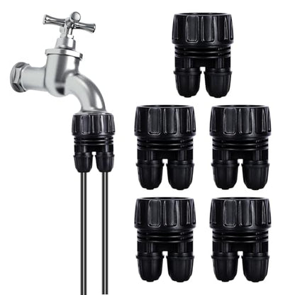 3/4'' to1/4'' Drip Irrigation Hose Adapter,Drip Tubing to Faucet | 2 Way 3/4" Faucet Adapter to 1/4" Irrigation tubing, 3/4"Garden Faucet to 1/4 Irrigation Tubing for Garden Irrigation System - size: 2 Way Hose 3/4" to 1/2"