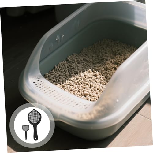 Toyvian 2pcs Cat Litter Scoop Set Sturdy Plastic Poop Shovel for Cats Reptiles Ergonomic Handle for Easy Waste Removal Durable Litter Scooper for Efficient Cleanup