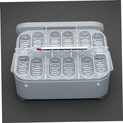 BESPORTBLE Hatchery Breeder Box for Reptiles Snake Lizard Incubation Case Thermometer Egg Capacity Random Color