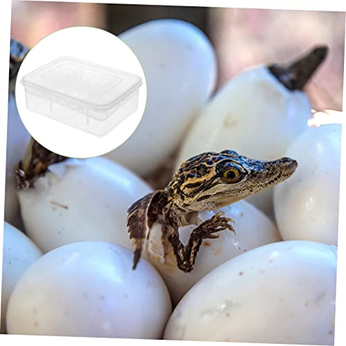 VOSAREA Crested Gecko Egg Laying Box - 2pcs for - 16 Holes Breeding Container for Gecko and Reptile Eggs Portable Plastic Hatchery Box