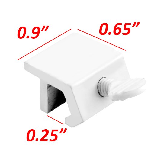 Wideskall® Metal Sliding Window Lock with Steel Screw (Silver) (5-Pack)